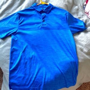 Multi colored blue golf shirt